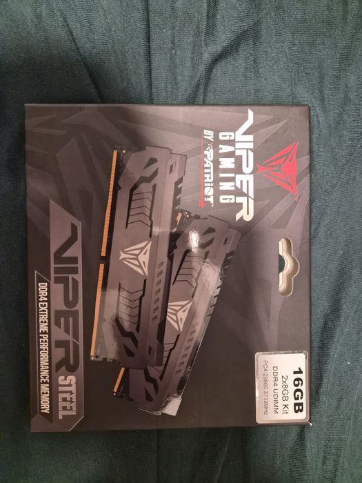 Pamięć Patriot Viper Steel, DDR4, 16 GB, 3733MHz, CL17 (PVS416G373C7K)