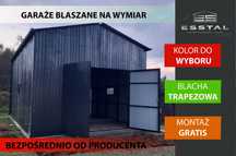 Garaż Blaszany GRAFITOWY | MAGAZYN HALA | Blaszak- Wiata | - ESSTAL*