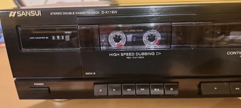 Leitor Gravador Cassetes Sansui D-X119W.