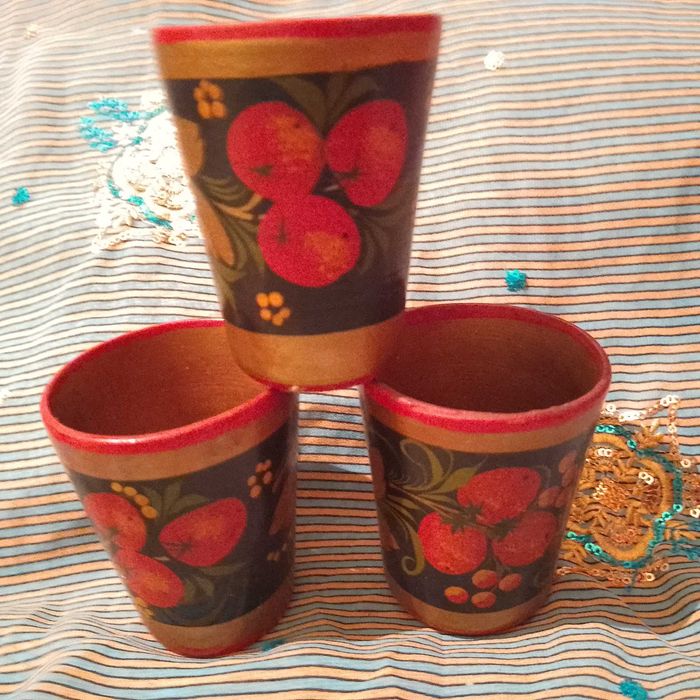 Хохлома советская деревянная посуда