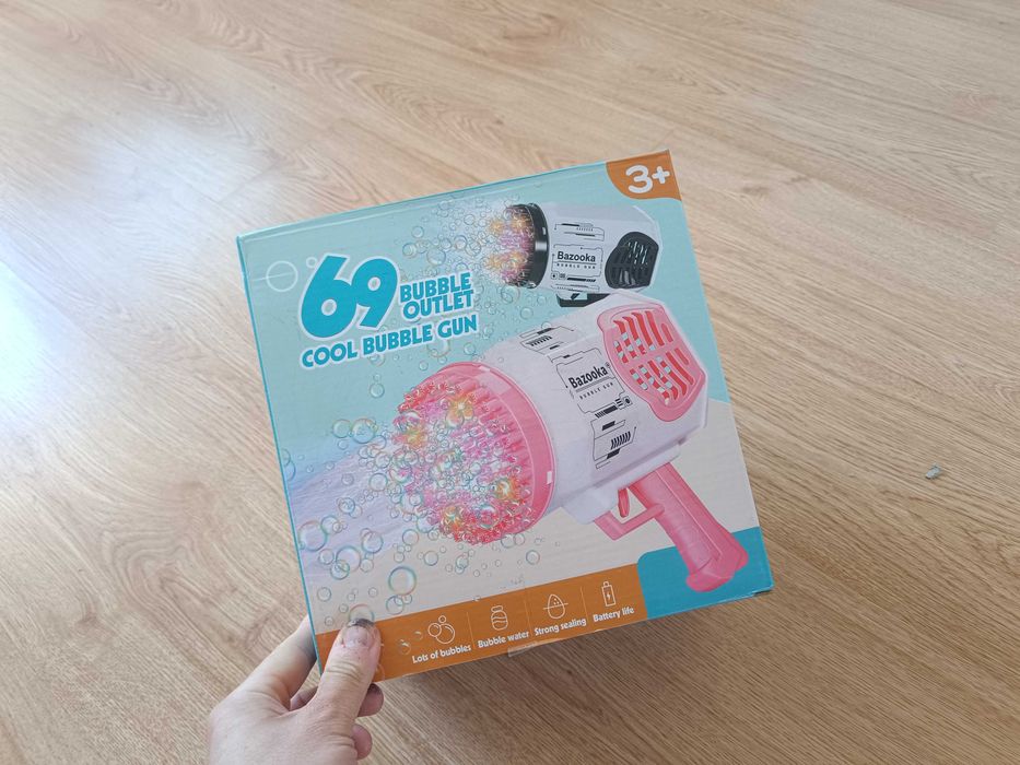 Bubble gun, pistolet na bańki mydlane + WYSYŁKA