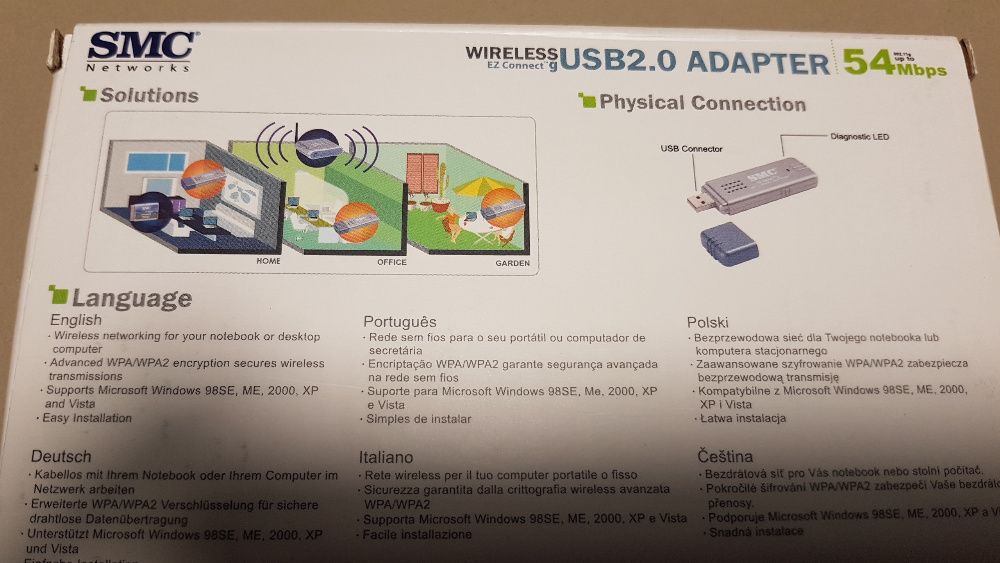 Adaptador USB wireless de rede.