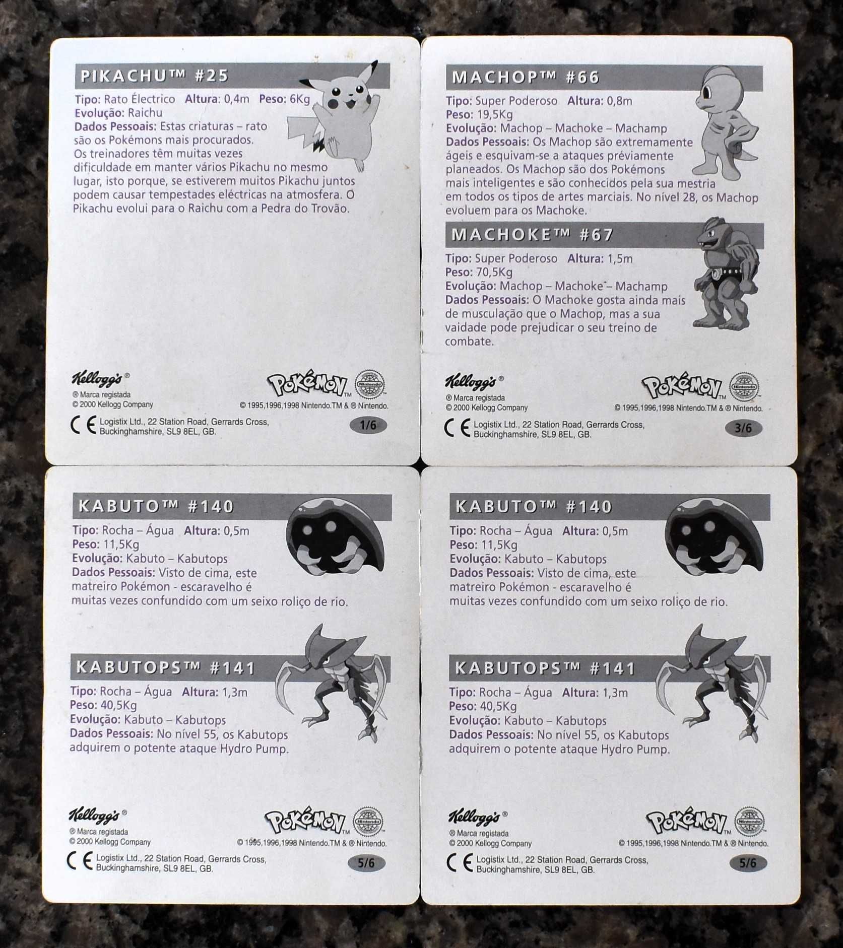 13 Pokemón 2000 Topps TV + 4 Pokemón Lenticular (3D) Kellogg’s