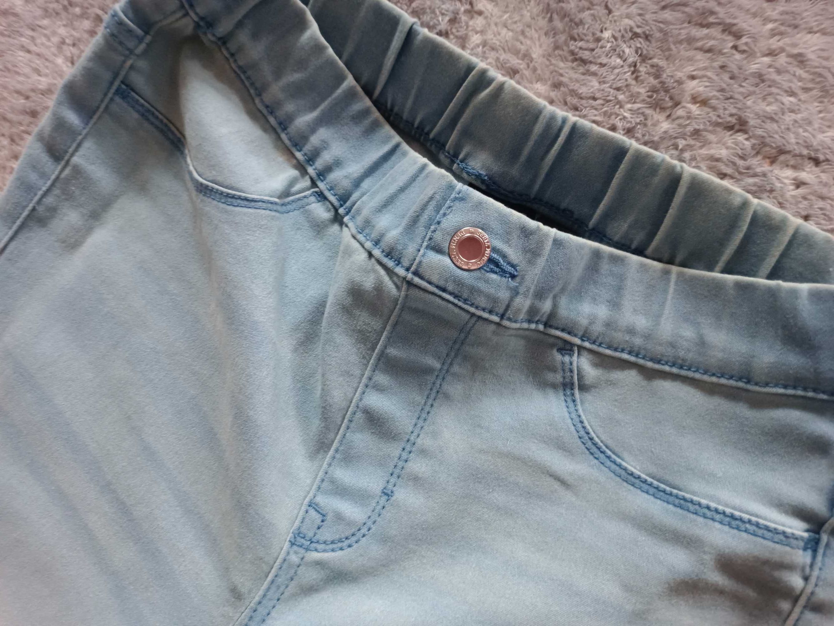 Jegginsy blue Esmara 34, xs miękki jeans, dopasowują się do figury