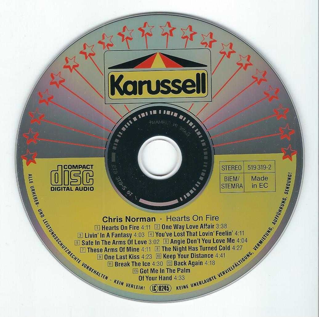 CD Chris Norman - Hearts On Fire (1989) (Karussell)