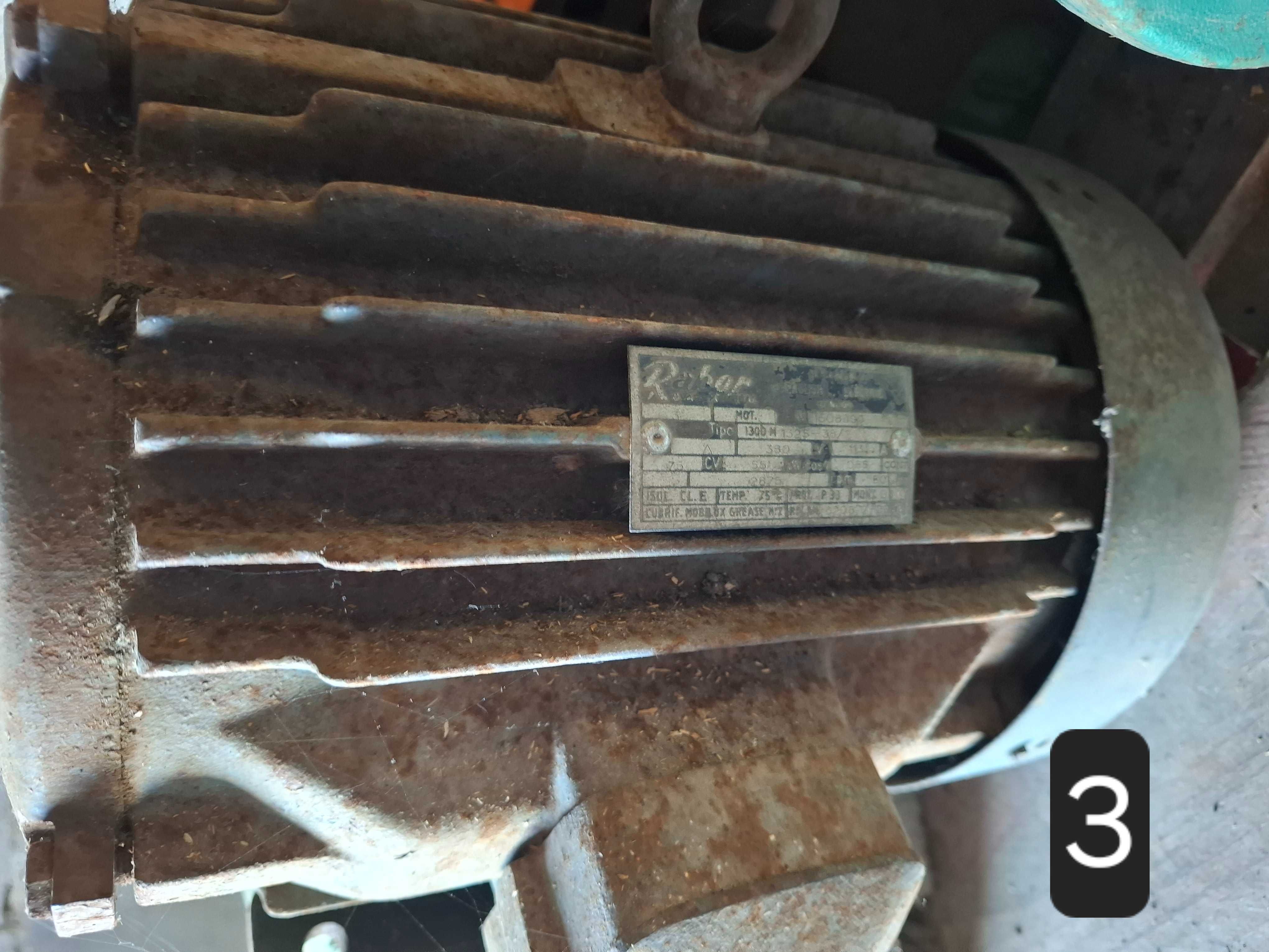 Vários motores elétricos trifásicos