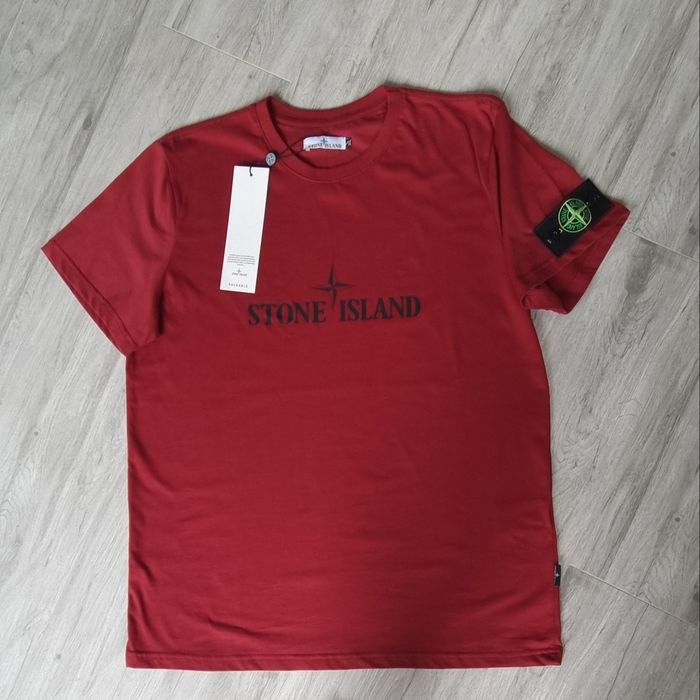 Стильна та комфортна чоловіча червона футболка Stone Island (3XL)