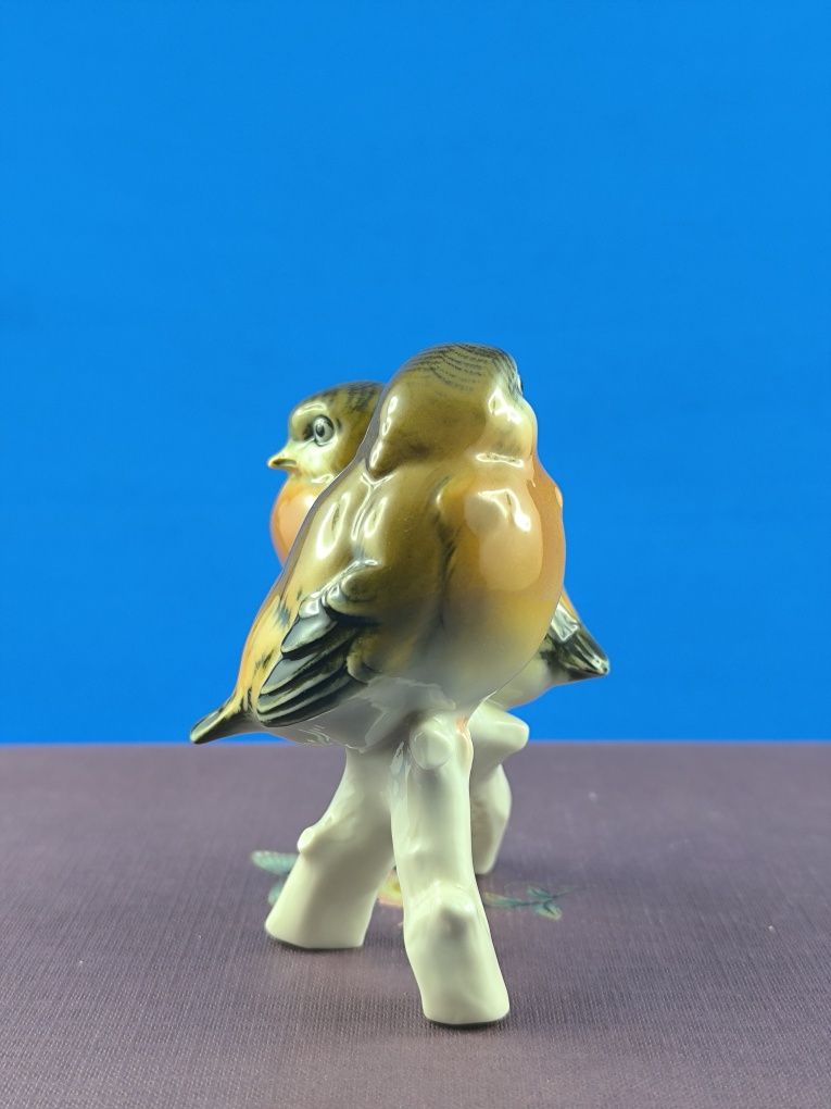 Para ptaszków Volkstedt Turyngia #ptak #porcelana #ozdoba #Niemcy