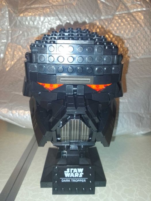 Klocki Star Wars Hełm głowa Dark Trooper kompatybilne