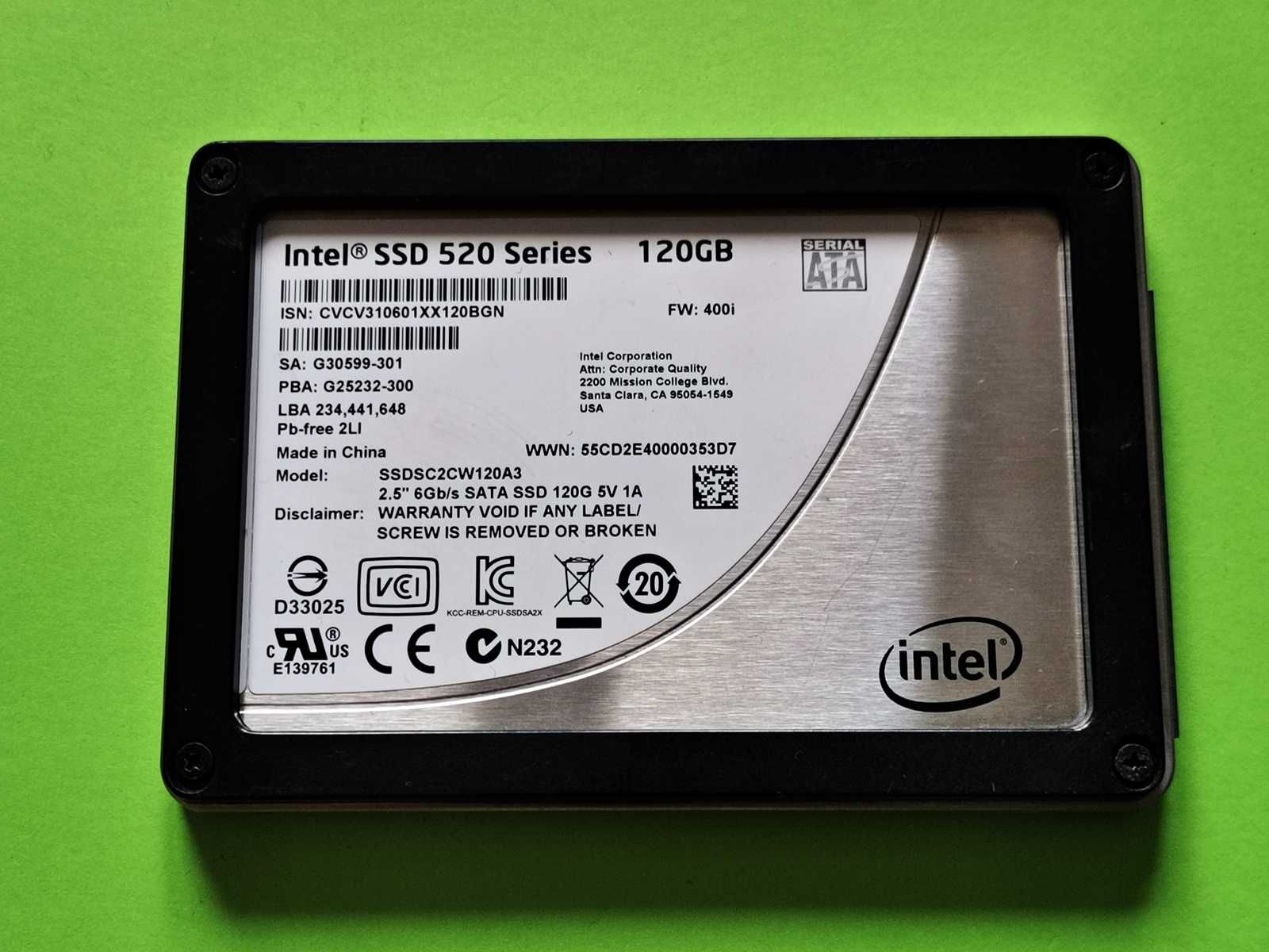 SSD 120GB  InTeL