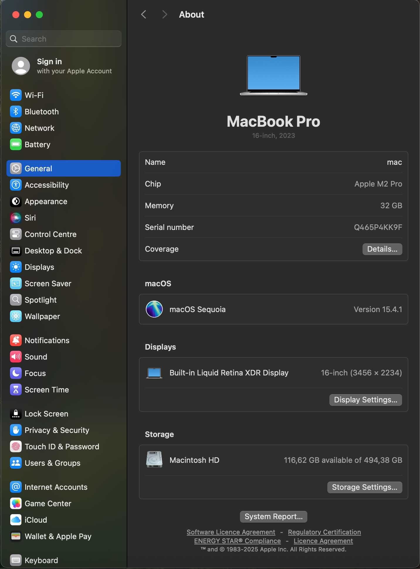 Macbook pro 16" m2 32/512