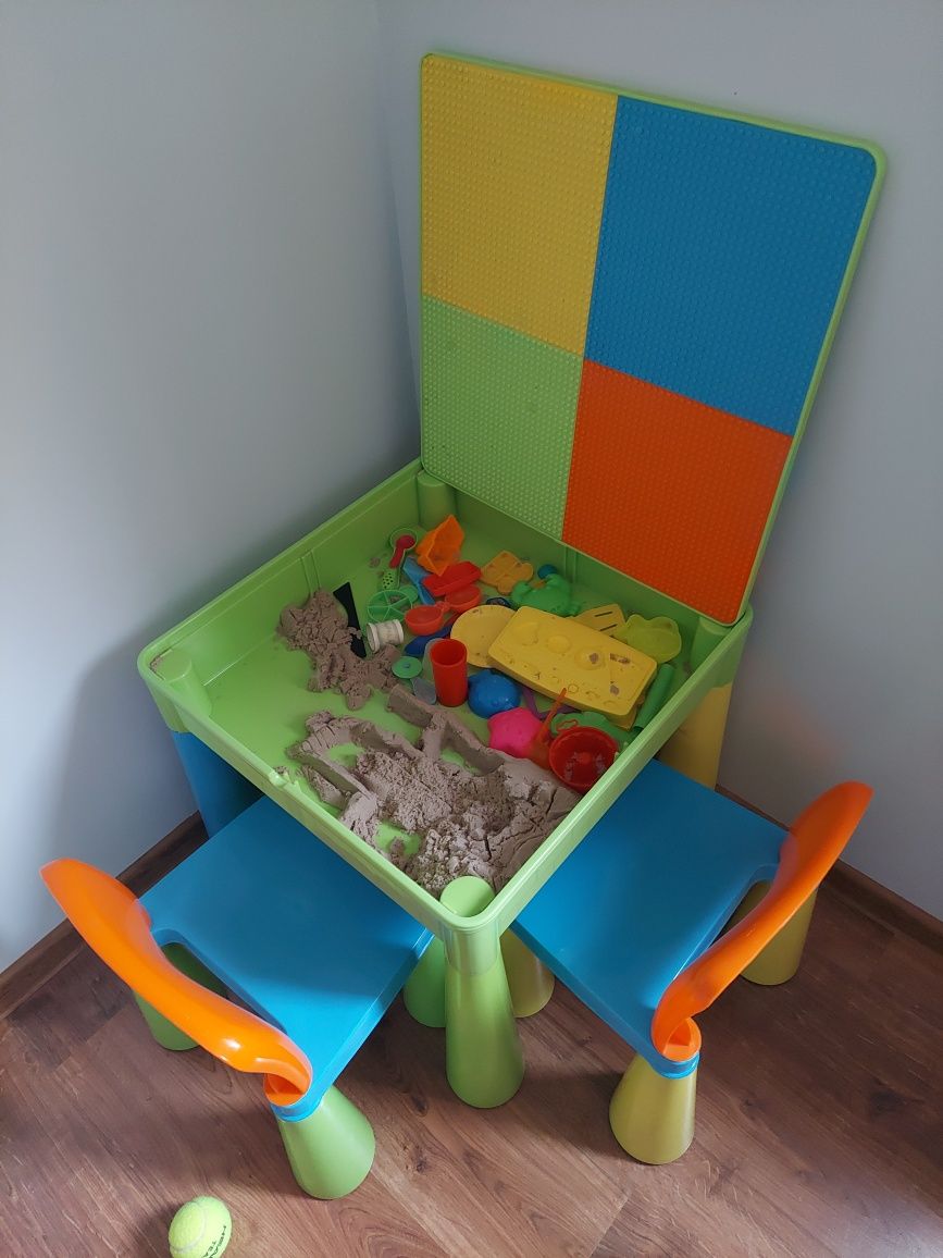 New baby stolik z krzesłami do lego z piaskiem
