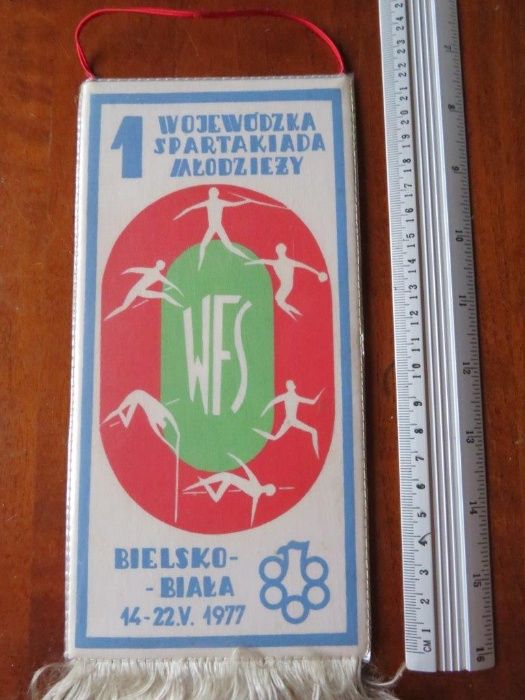 Proporczyk 1 Wojewódzka Spartakiada Młodzieży Bielsko-Biała 1977