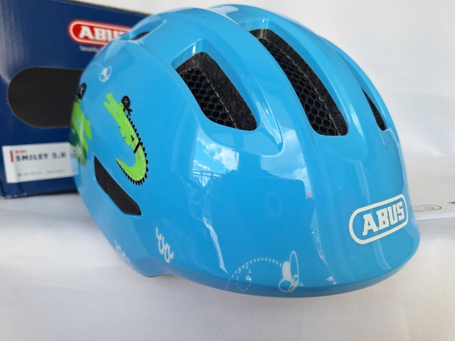 Kask rowerowy dziecięcy Abus Smiley 3.0 Blue Croco M 50-55cm