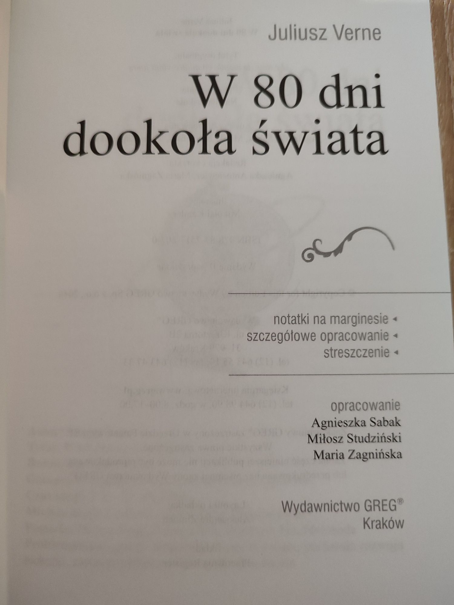 W 80 dni dookoła świata Juliusz Verne wyd. Greg