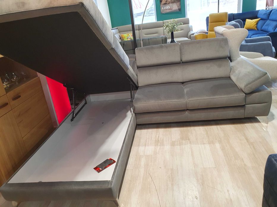 Narożnik Dahlia 2RC/X90k1STP z funkcją spania tk.JAGUAR Promocja