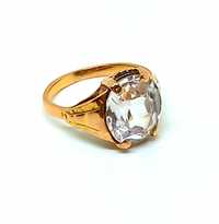 Złoty pierścionek z Kryształem Górskim Pr.585 W:3,86gr Roz.9