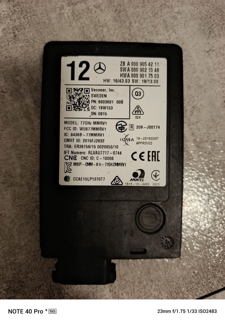 Radar Sensor Distronic Mercedes