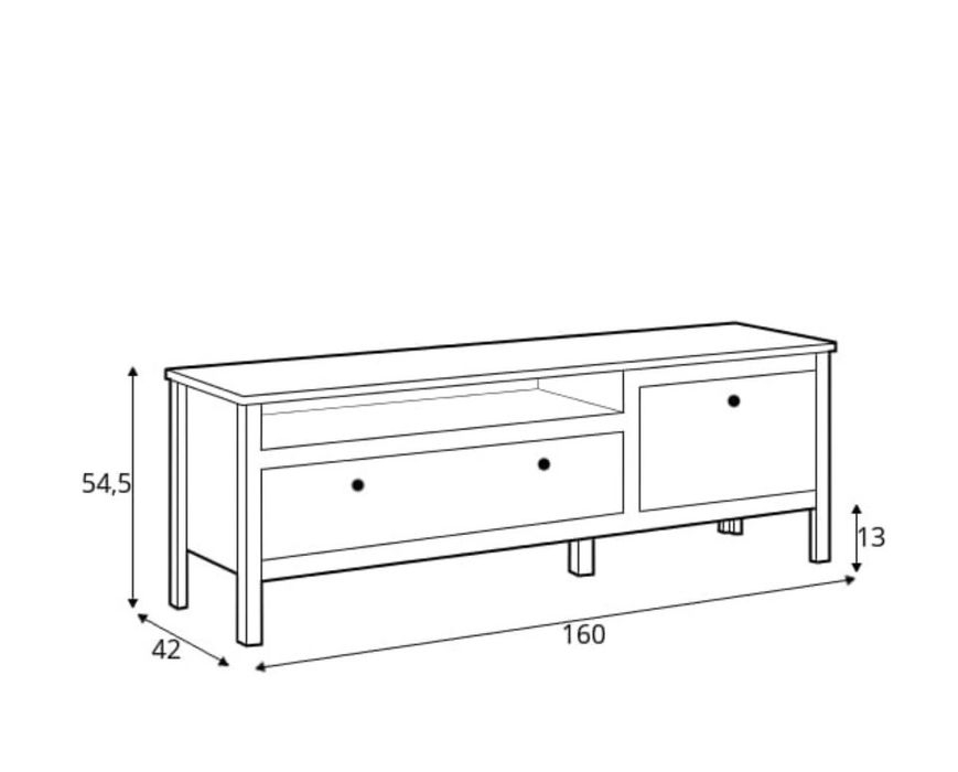 Szafka RTV z szufladą i drzwiczkami typu "klapka" OLE