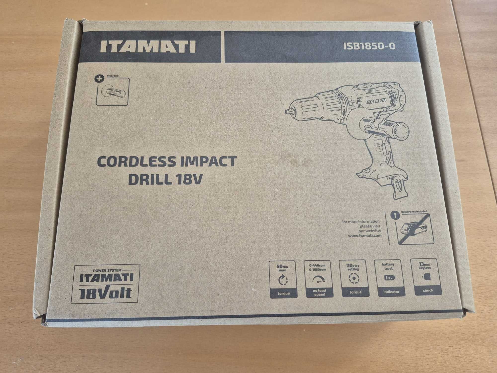 Wiertarko-wkrętarka udarowa Itamati PowerSystem 18Volt ISB1850-0