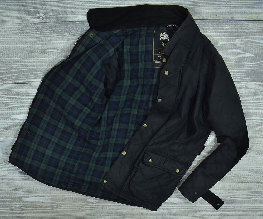 Savvy Citizen Ocieplana Pikowana Kurtka Z Woskowanej Bawełny Xl