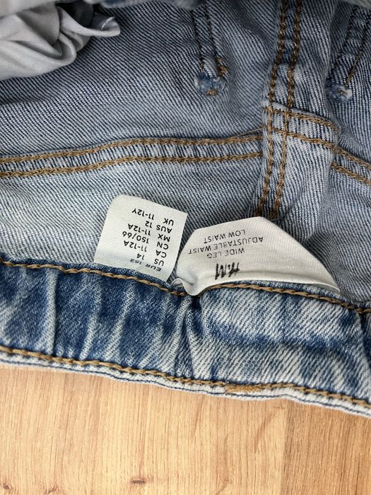 Spodnie jeansy szerokie dla dziewczynki 152