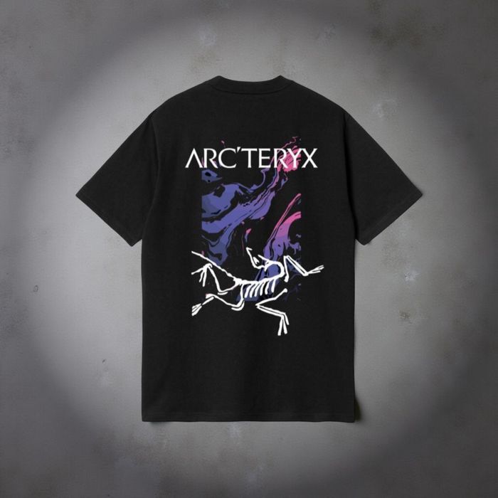 Футболка мужская Arcteryx Logo черная белая Арктерикс Новинка