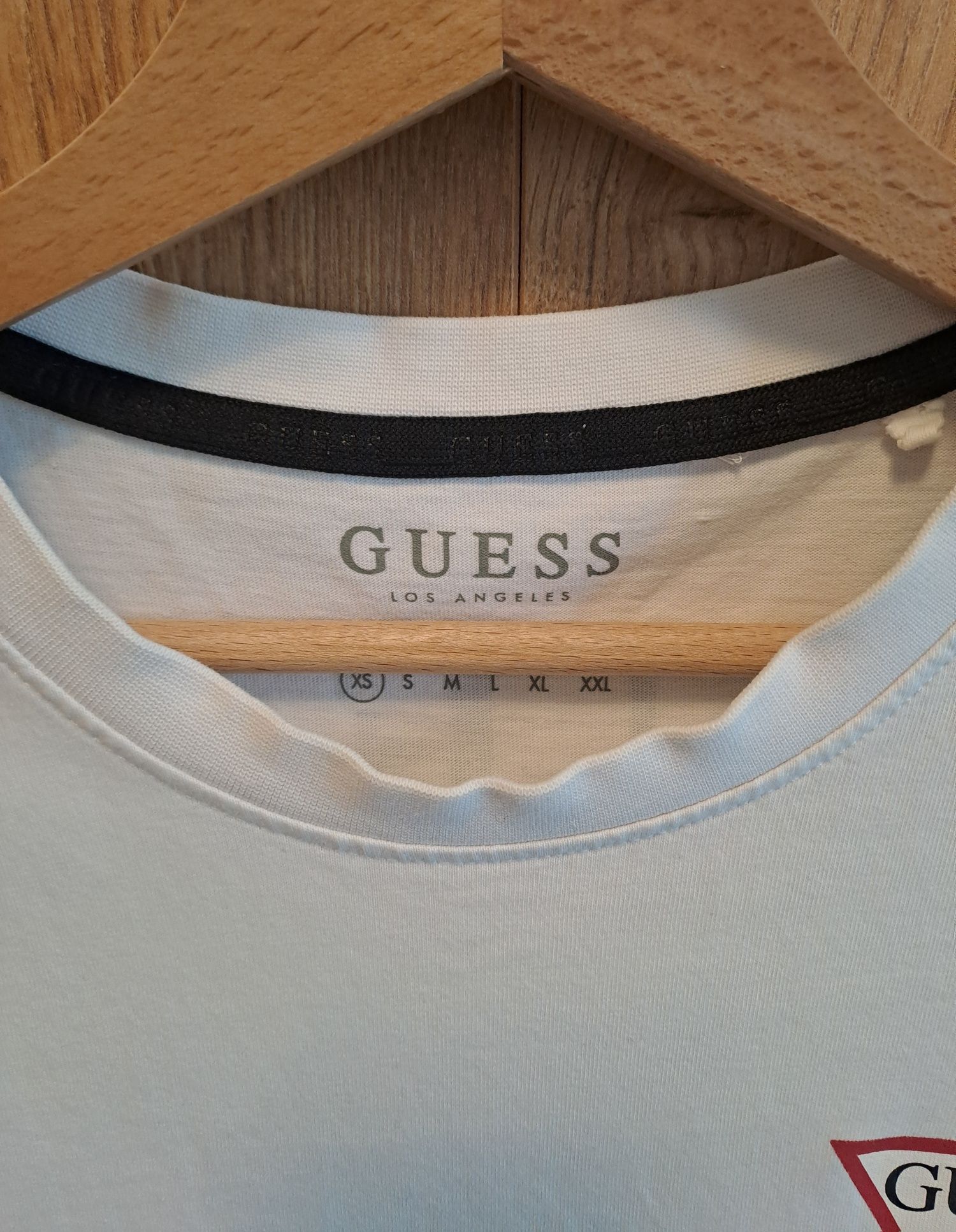 Męska/unisex biała koszulka t-shirt Guess r.XS fit S