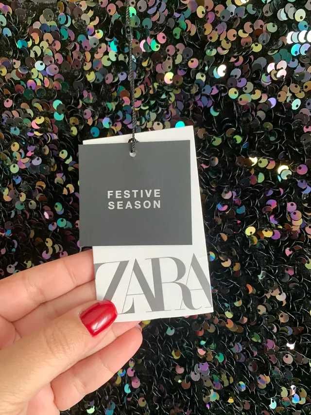 Zara, nowa sukienka z cekinami 38