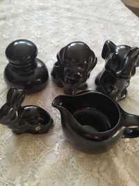 Figurki porcelanowe czarne