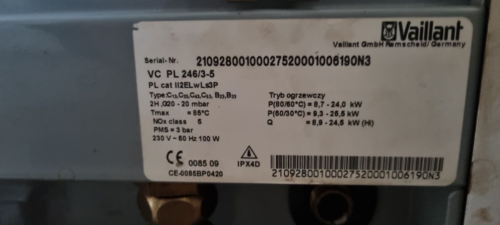 Piec gazowy Vailant części , sterowanie pompami, Calormatic 430f, temp