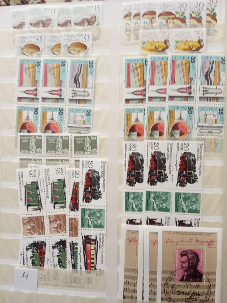 Поштові марки ГДР ФРГ Німеччини негашені 1954-1994