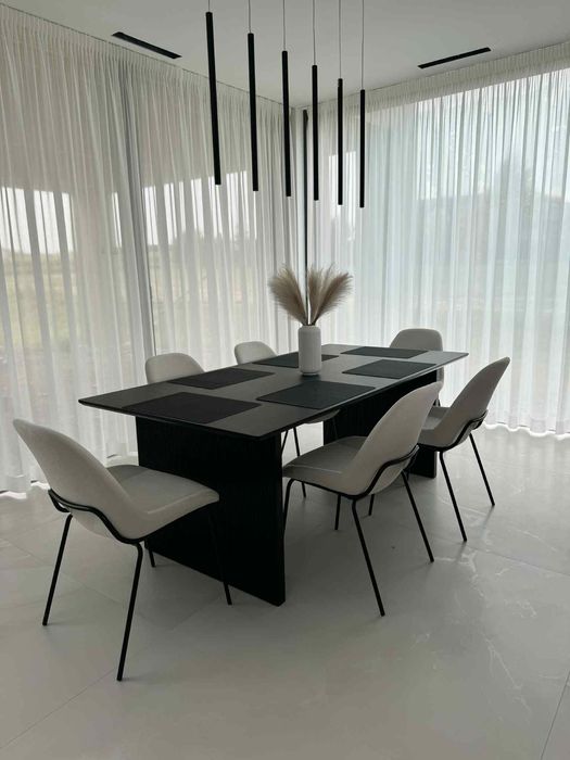 Stół czarny ryflowany 200x100 Gliwice