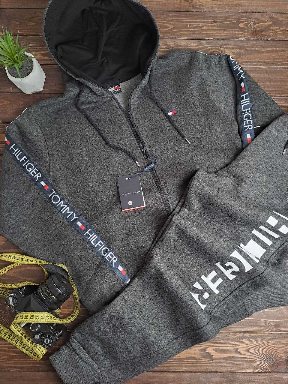 СКИДКА! S(46) TOMMY HILFIGER спортивный костюм на флисе томми хилфигер