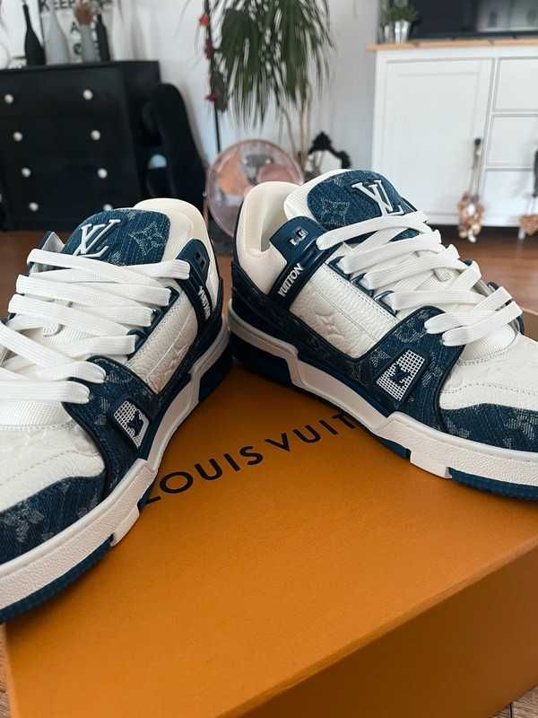 Louis Vuitton LowLvTrainerBlue Oryglnał Nowe Trampki MamKwit 44