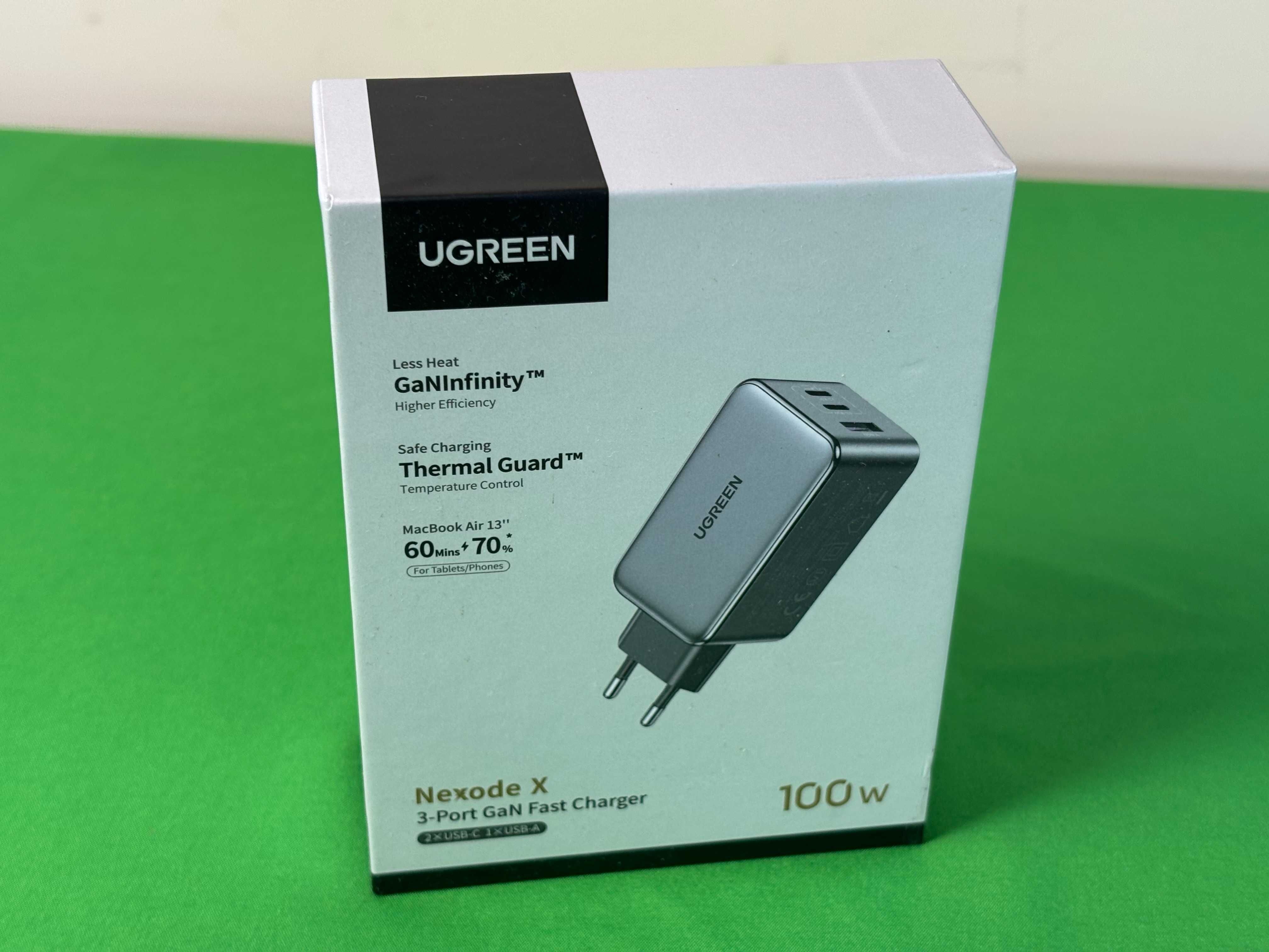 Мережевий зарядний пристрій Ugreen NexodeX (X756) 100W, GaN, AirPyra