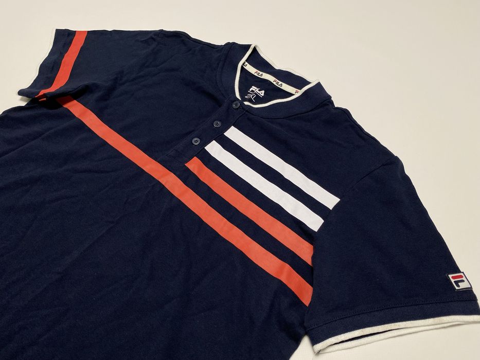 Новая футболка поло Fila Heritage Men Stripes синяя Размер XL XXL 2XL