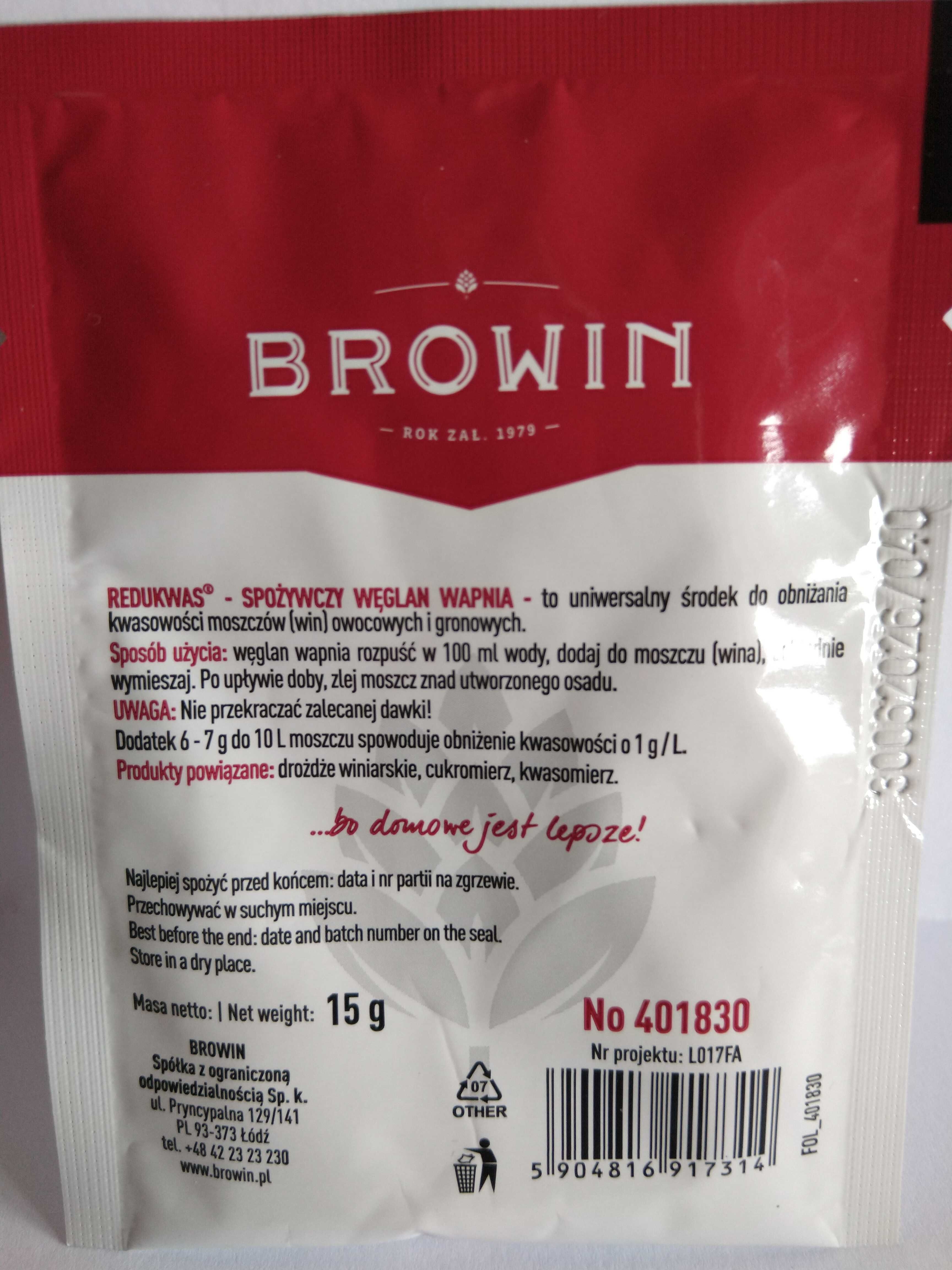REDUKWAS regulator kwasowości 15g - BROWIN 401830