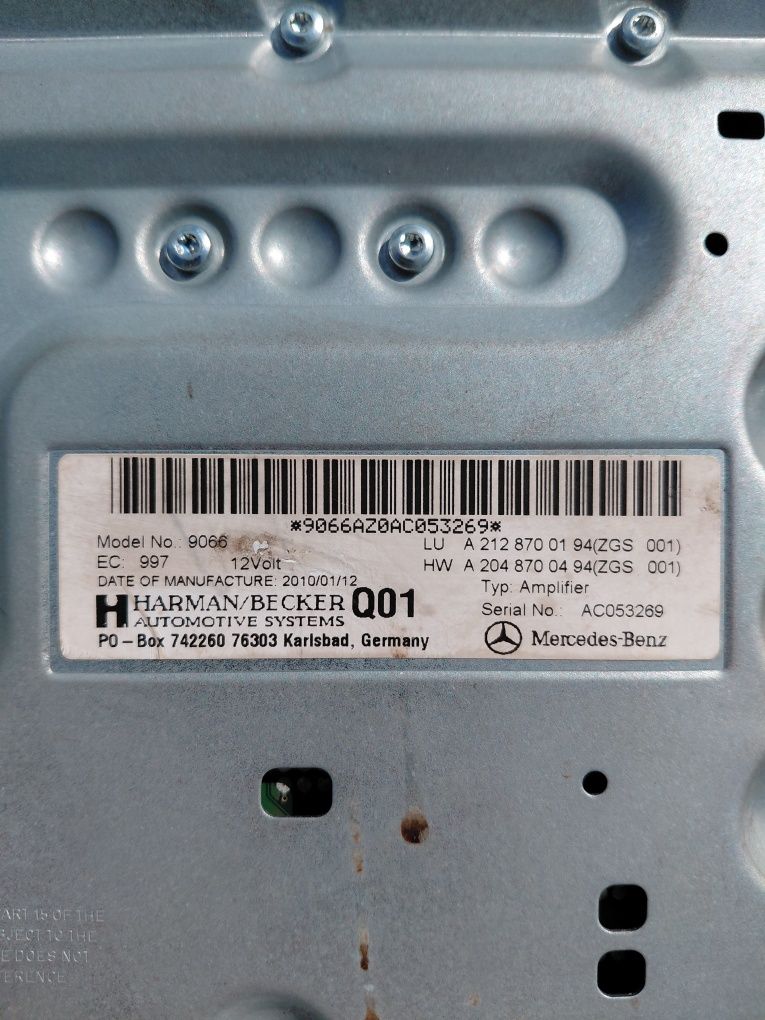Усилитель harman Becker Q01 A2128700194  Mercedes Benz E350 W212