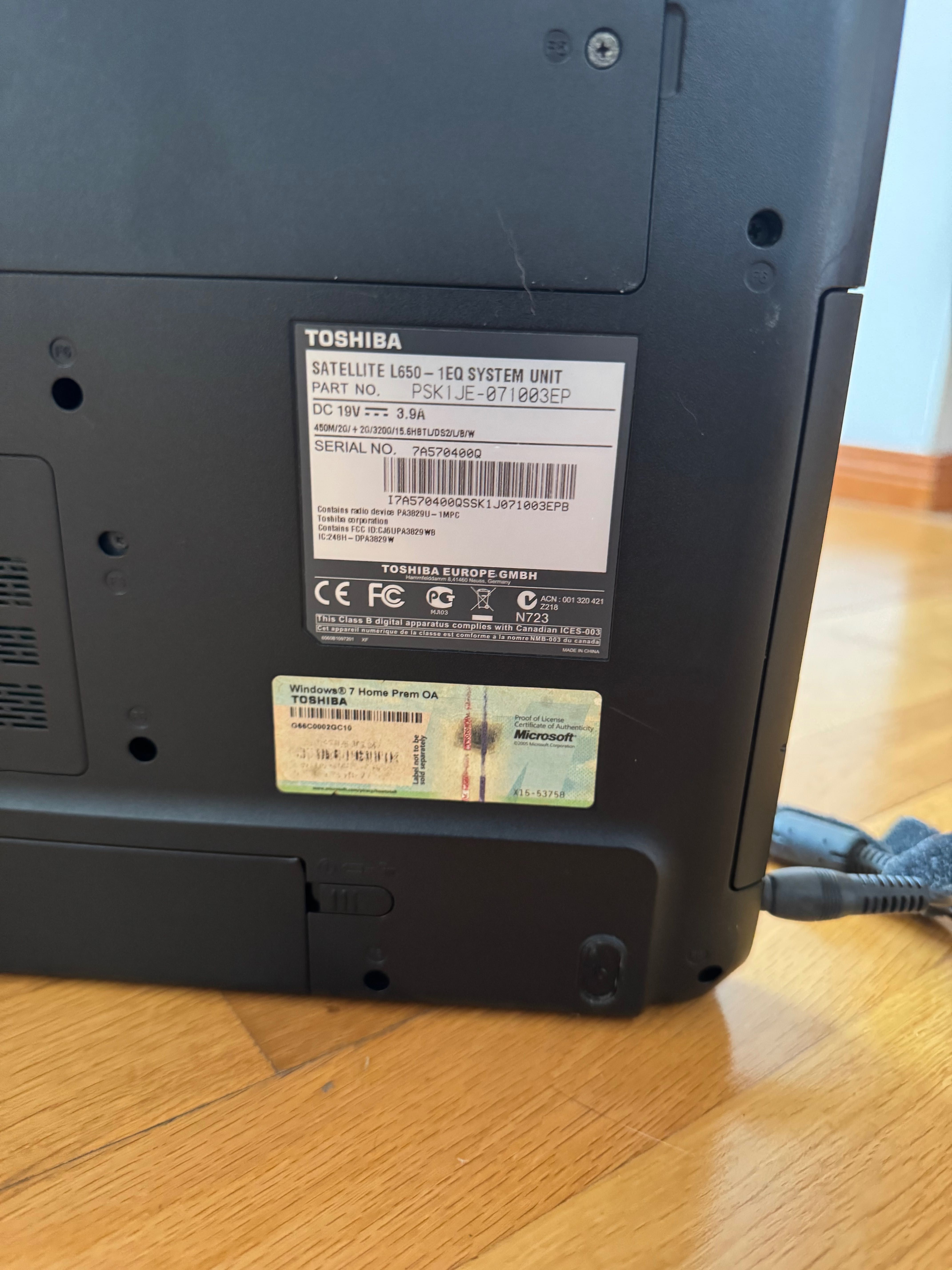 Toshiba Satellite L650