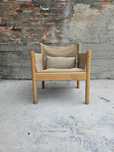Fotel safari vintage mid century modern boho styl ikea