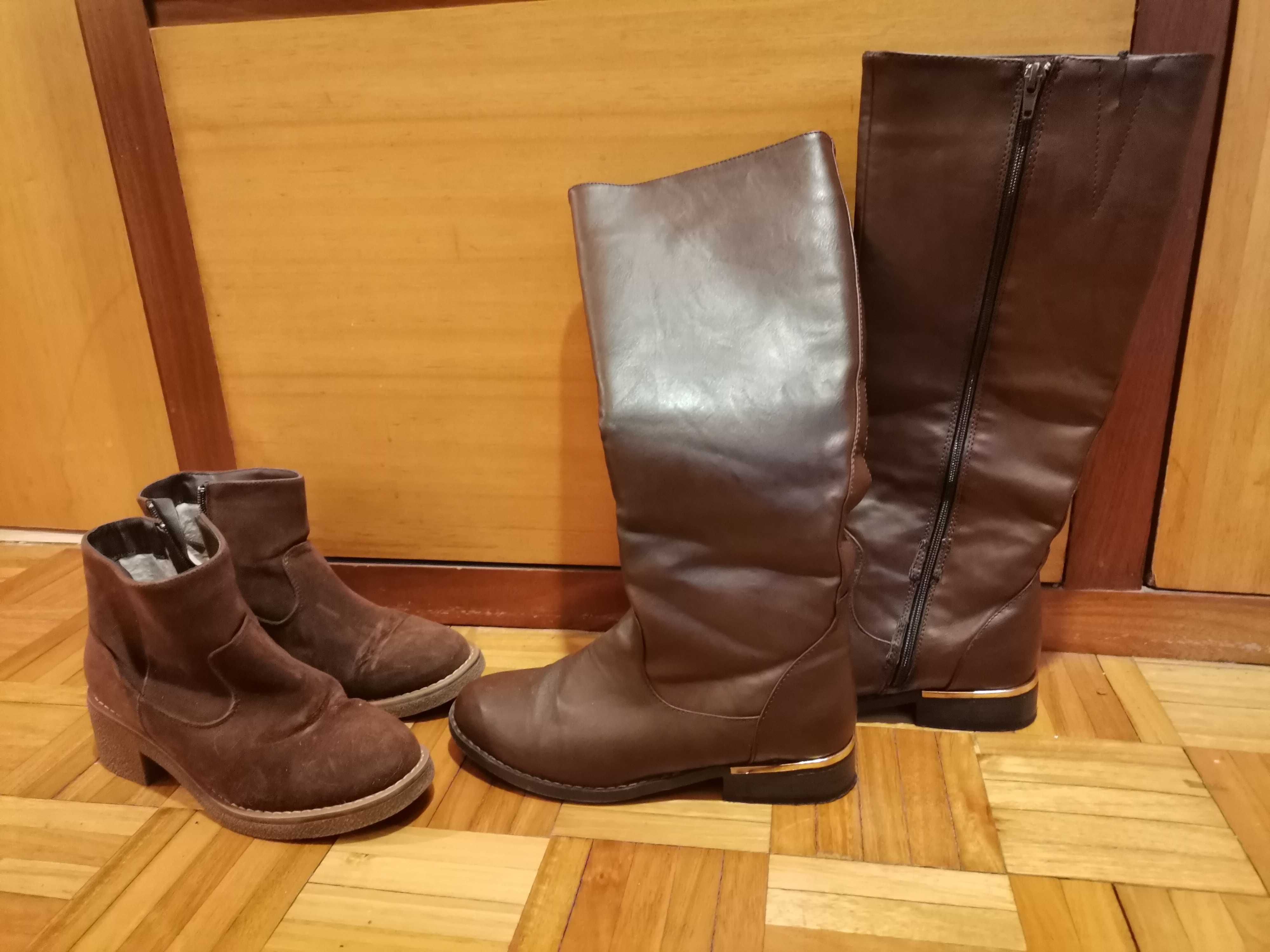 Botas Castanhas Tam 36 e 37