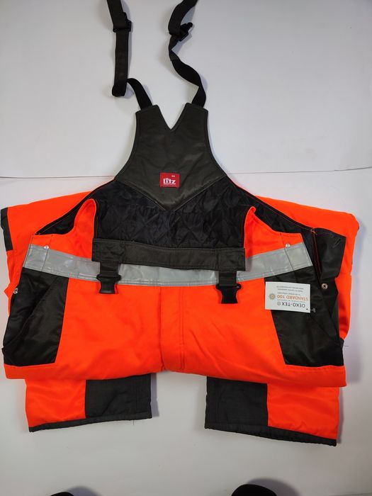 Spodnie robocze, ocieplane ogrodniczki, firmy Litz, roz 56, nowe z met