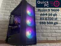 Гарантія! RX 6700XT, Ryzen 5 5600, SSD m2 ігровий пк игровой компьютер