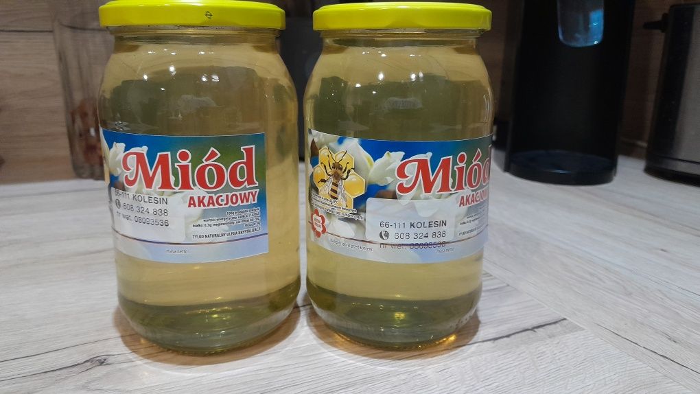 5 słoików miodu akacjowego