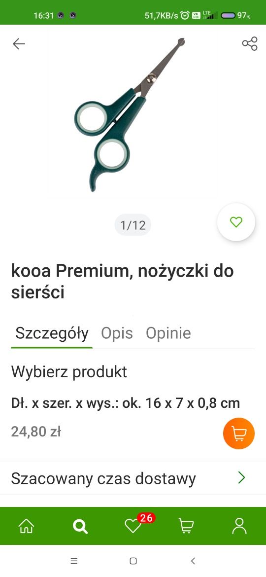 Nożyczki do pielęgnacji sierści dla kota i psa