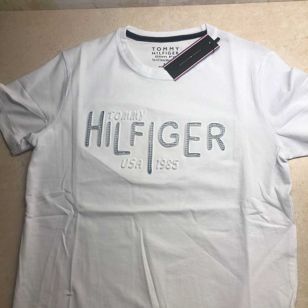 T-shirt męski Tommy Hilfiger biały rozmiar M