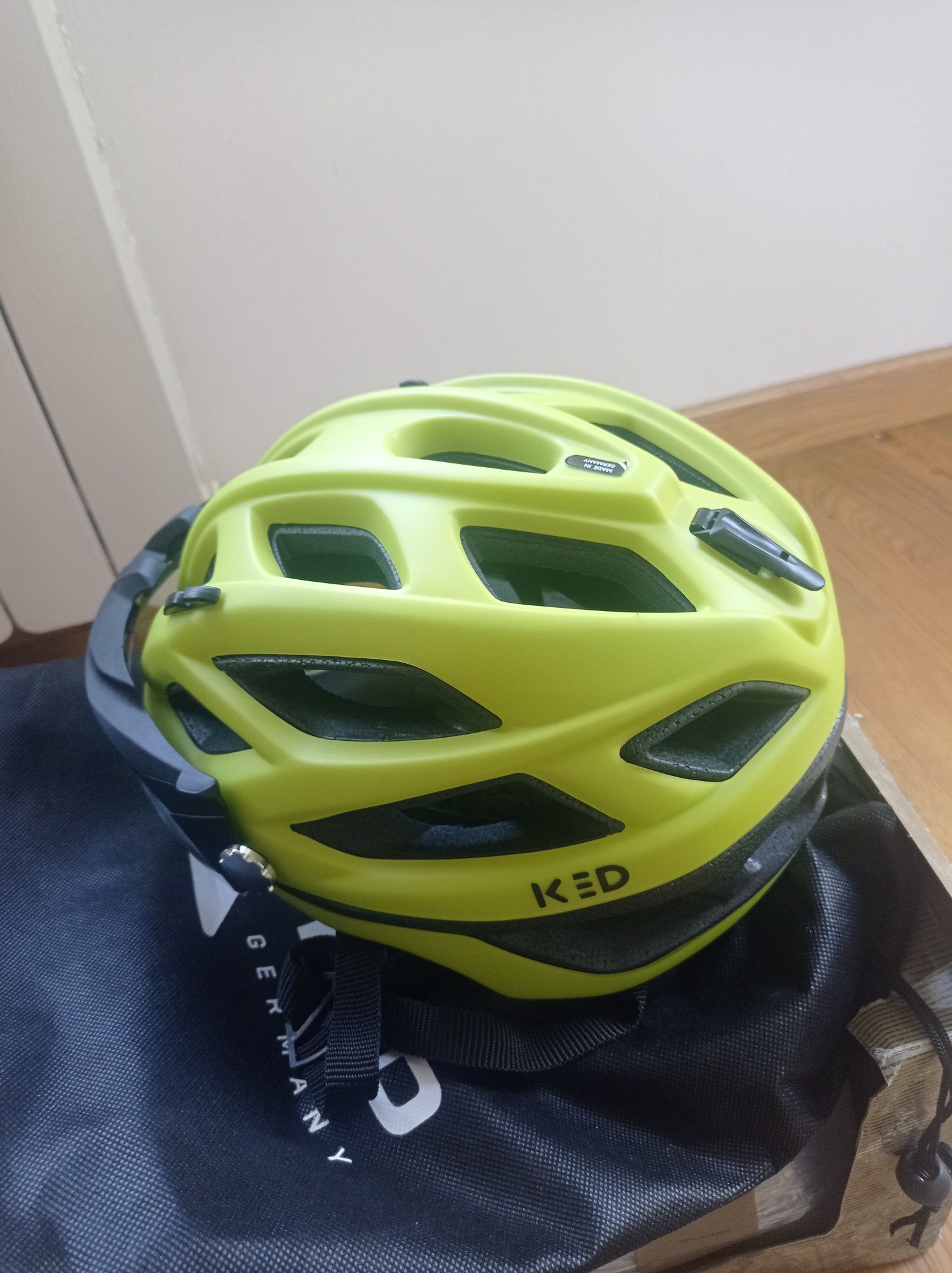 Ked Covis Lite LED M 52 58 kask MTB rowerowy przesłona żółty
