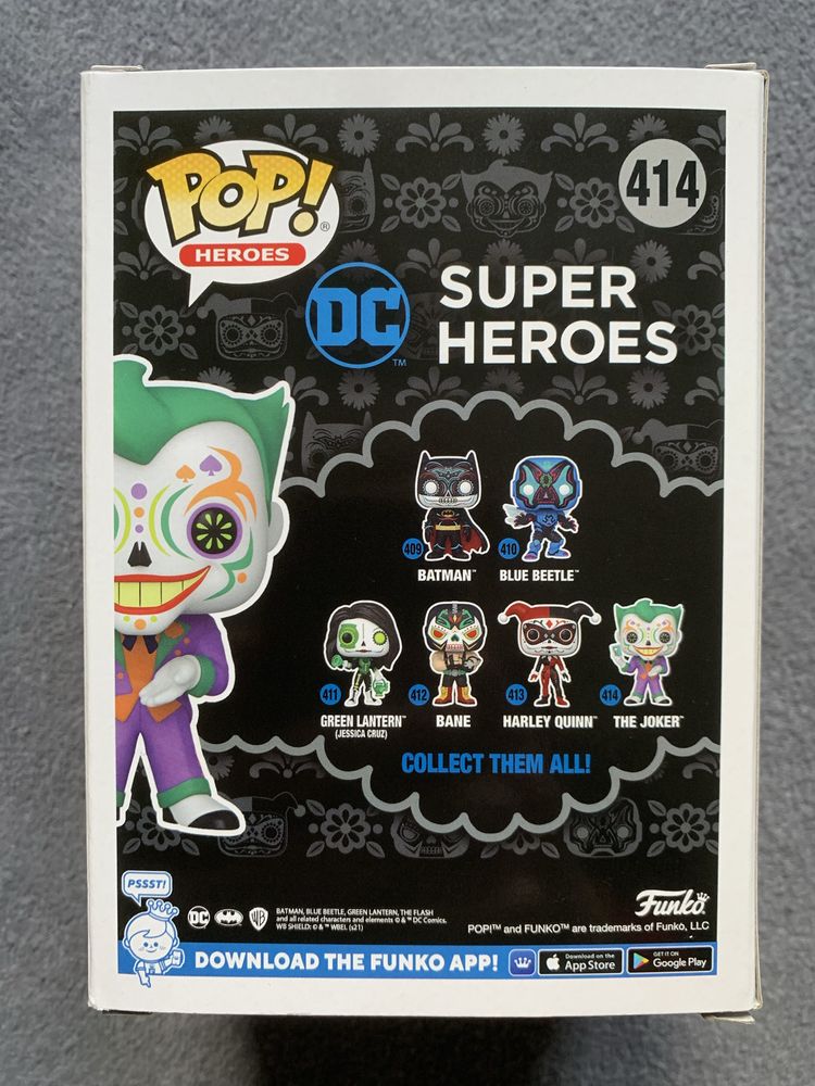 Funko POP The Joker 414 GITD Dia de los Muertos DC Super Heroes