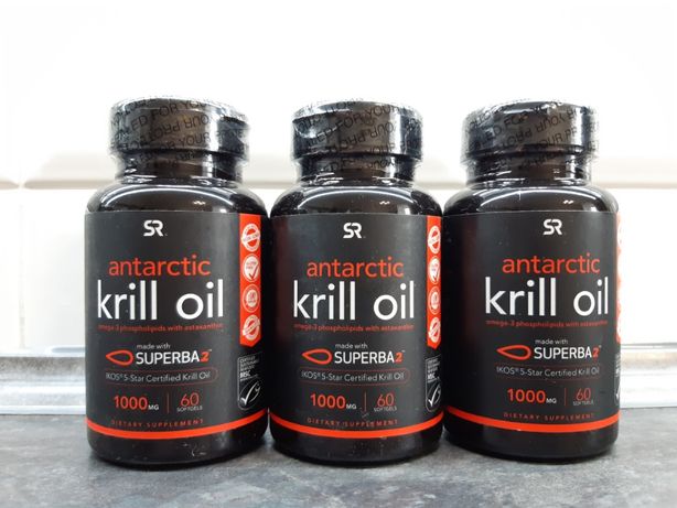 Sports Research, Antarctic Krill Oil (60 капс. х 1000 мг), масло криля